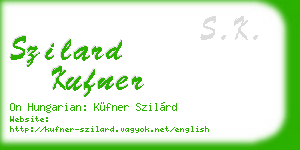 szilard kufner business card